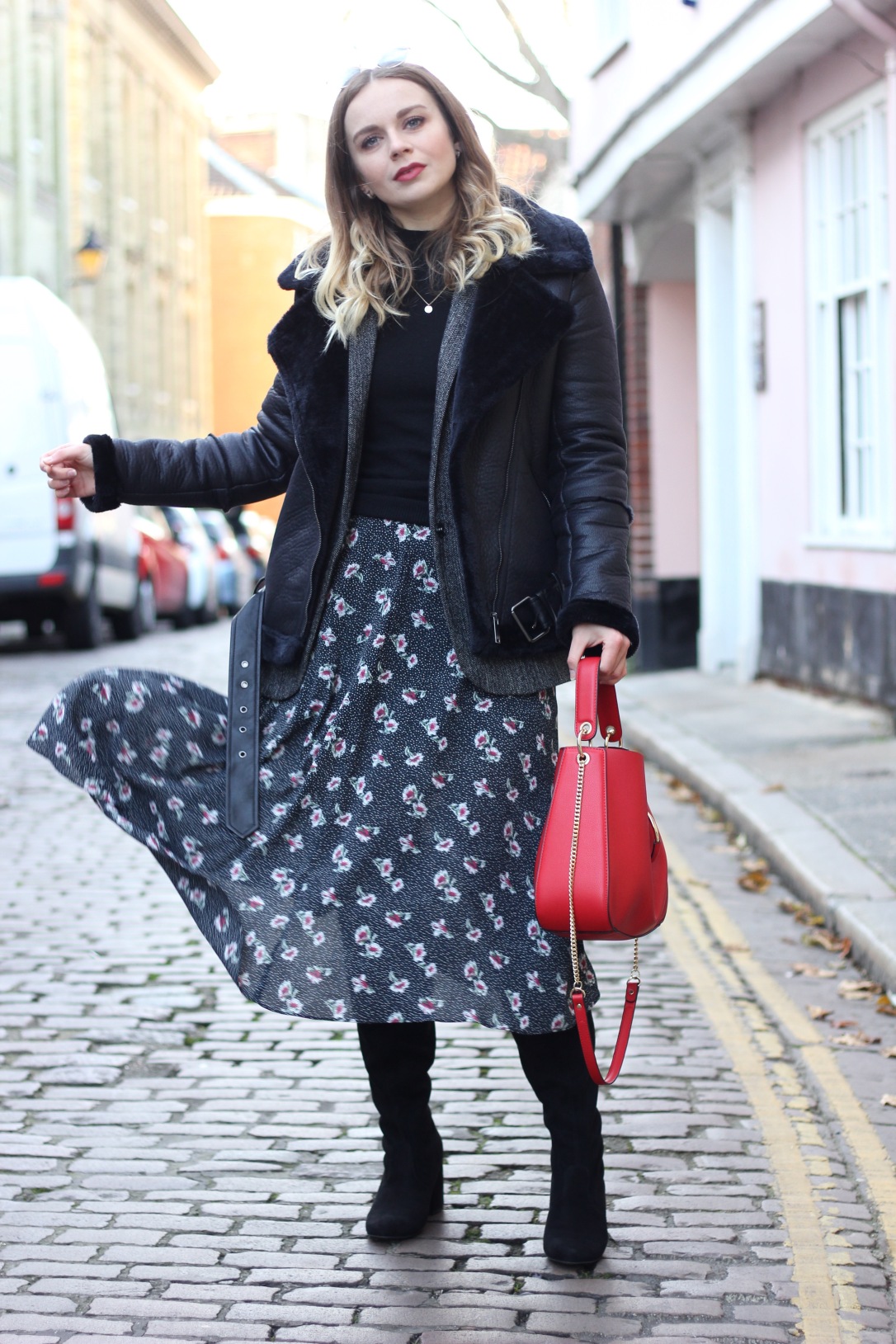 How to style a midi dress in winter